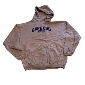 VTG Genuine Pigment Dyed Cape Cod Mass Men's Large‎ Distressed Hoodie Pullover